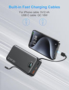 Portable Charger with Wall Plug, 20000mAh USB C Power Bank Fast Charging - Image 5