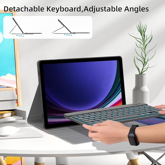 Backlit Keyboard Case for Samsung Galaxy Tab S10 FE/S9 FE 5G 10.9"/ Tab S9 11" - Image 4