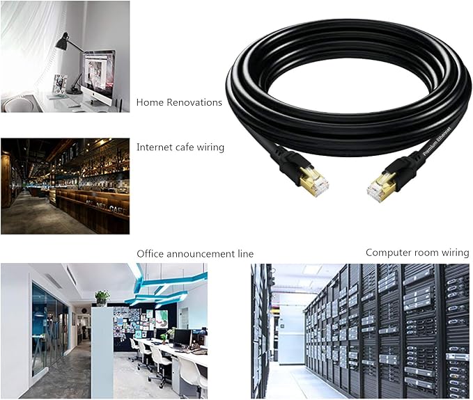 Cat8 Ethernet Cable 150ft, Internet Network Cord, 40Gbps 2000Mhz LAN Wires - Image 5