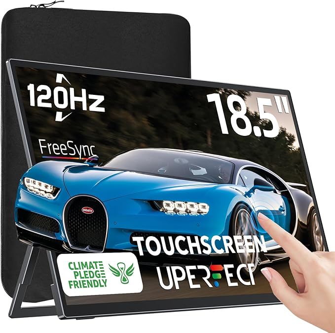 UPERFECT Portable Monitor 18.5-inch 120HZ Touchscreen 100% sRGB w/VESA & Stand by UPERFECT