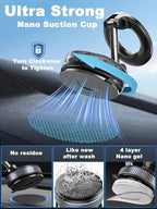 Upgraded 360° Nano Gel Vacuum Magnetic Phone Holder, Car Phone Holder - Image 5