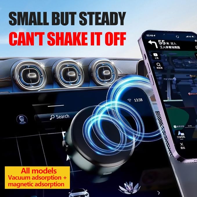 Muuto Suction Cup Phone Mount 360 Rotating Car Magnetic Phone Holder, Suction - Image 2