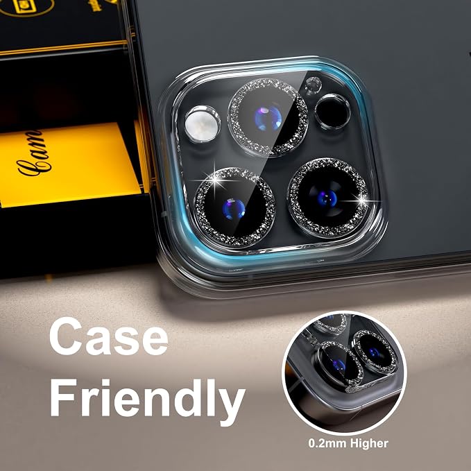 beuxece for 6 Pack iPhone 16 Pro/iPhone 16 Pro Max Camera Lens Protector 9H - Image 6