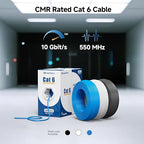 Cable Matters 10Gbps in-Wall Riser Rated 23AWG Bare Copper Cat6 Ethernet Cable - Image 3