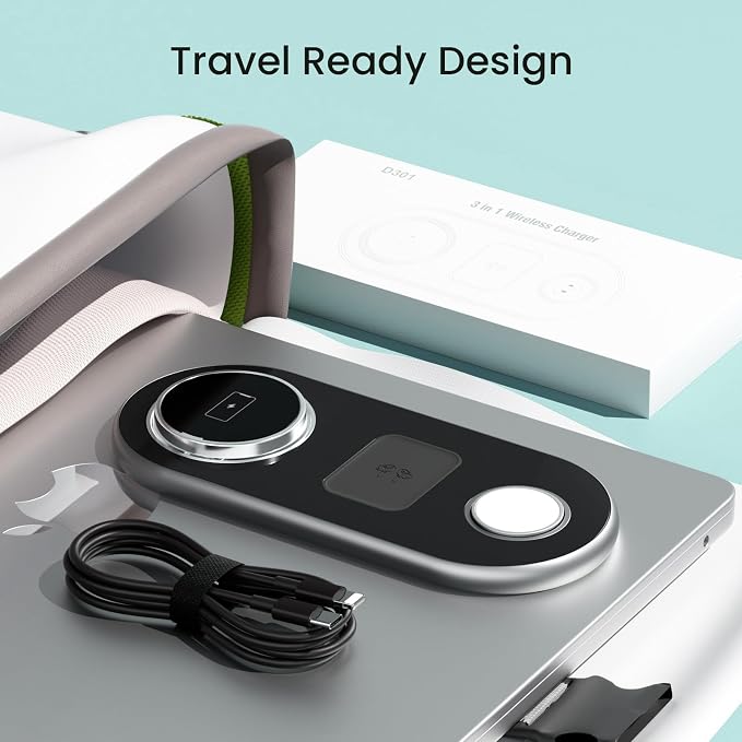 Wireless Charger iPhone Apple Qi2 Magsafe Charger 3 in 1 Charging Station Apple - Image 7