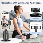 Auto Face Tracking Tripod 360° Rotating Cell Phone Photo and Video Kits Stand - Image 5