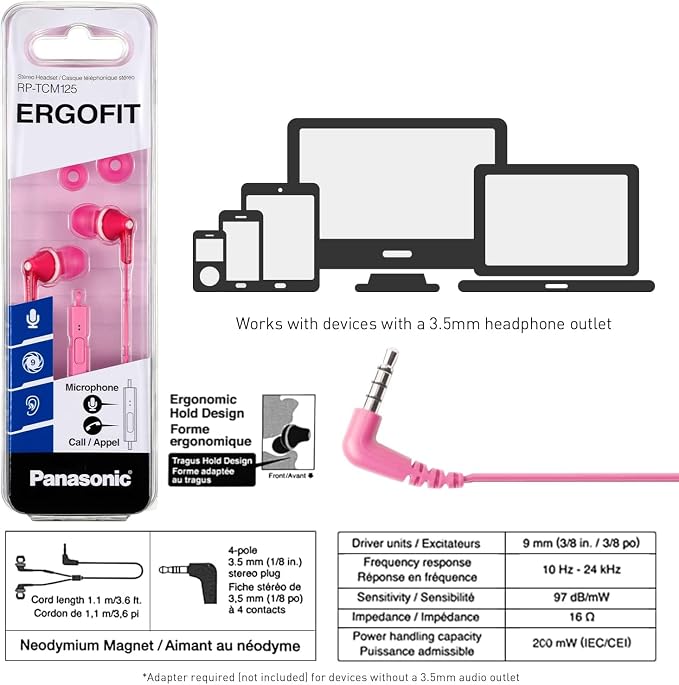 Panasonic ErgoFit Wired Earbuds - Image 7