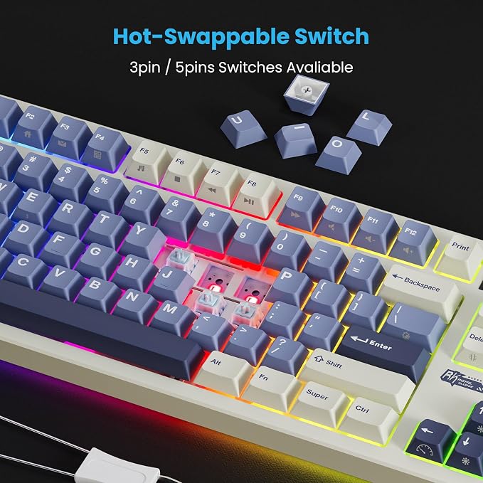 RK ROYAL KLUDGE S85 Wireless Mechanical Keyboard, 85% Wireless TKL Keyboard - Image 3