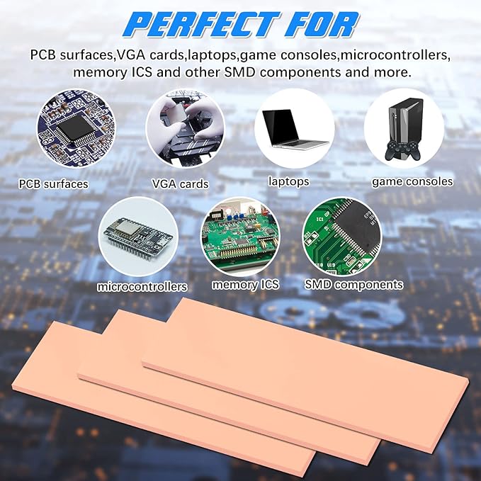 30 Pieces 2.6 x 0.8 Inch Silicone Thermal Pad Reusable Thermal Conductive - Image 6