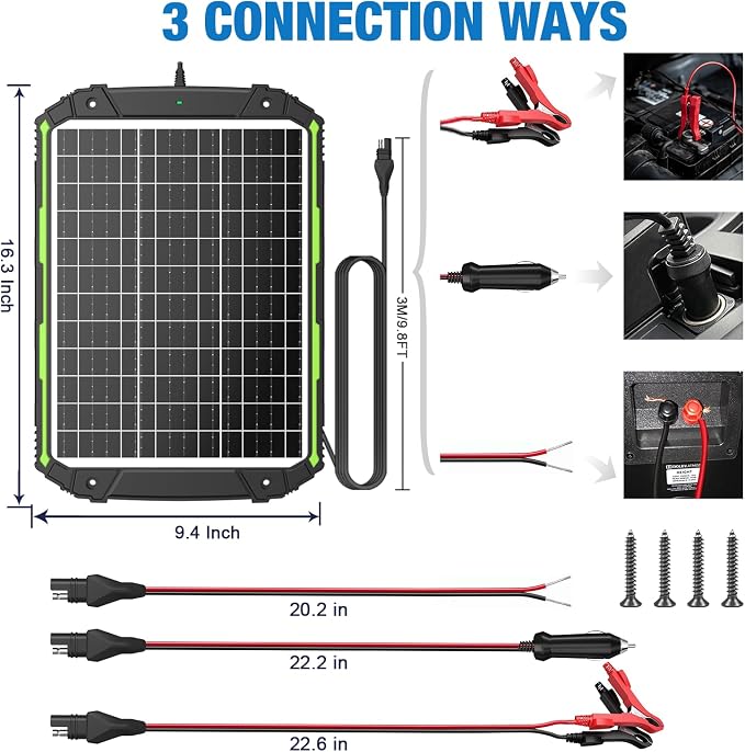 Sun Energise 25W 12V Solar Powered Battery Charger & Maintainer, Built-in Smart - Image 6