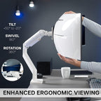 VIVO Heavy Duty Aluminum Ultrawide Monitor Tension Arm - Image 5