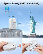 TROND Flat Plug Power Strip: 3.3ft Wrapped Short Extension Cord - Image 5