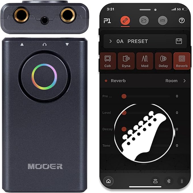 MOOER Prime P1 Multi-Effects Processor Headphone Amp, Bass Guitar Pedals by MOOER