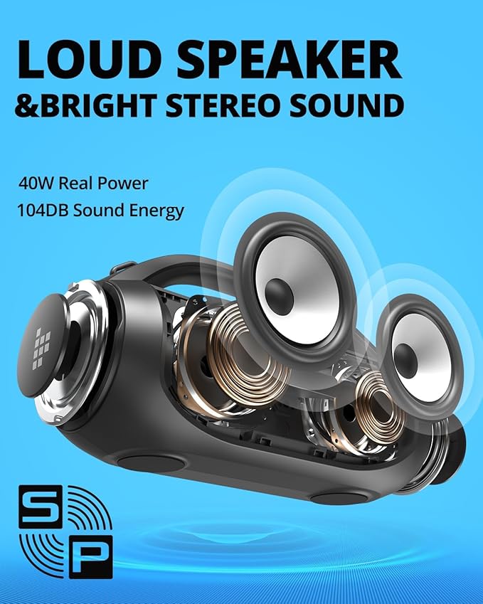 Tronsmart Bang SE Portable Bluetooth Speaker, Colorful LED and 40W Wireless - Image 4