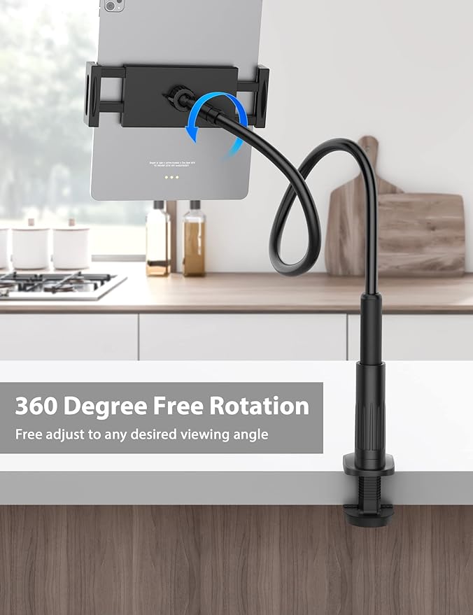 Tablet Stand Holder for Bed, Gooseneck Mount - Image 3