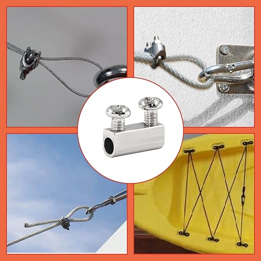 Biaungdo 12 Pcs Stainless Steel Wire Rope Cable Clamp, Adjustable New Upgrade - Image 6