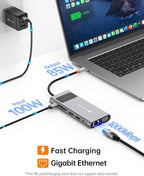 NOVOO USB C Docking Station Dual Monitor HDMI - Image 5