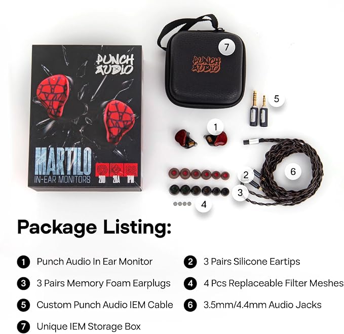 Linsoul Punch Audio Martilo in Ear Monitor, 1 Planar + 2BA + 2DD Hybrid Driver - Image 8