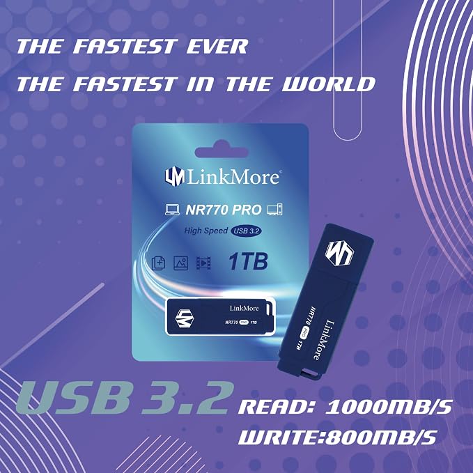 LinkMore NR770 1TB USB 3.2 Gen2 Flash Drive, Read Speed up to 1000MB/s - Image 9