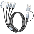 Travel Essentials 4 in 2 Dual Type C Multi Charging Cable by MPATIBY