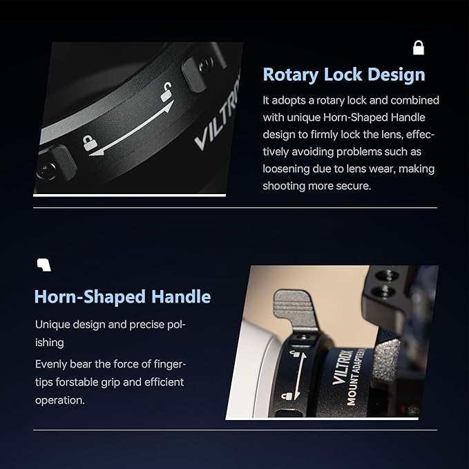 VILTROX PL-M43 Lens Adapter, Lens Converter Ring Camera Lens Mount Adapter Ring - Image 6