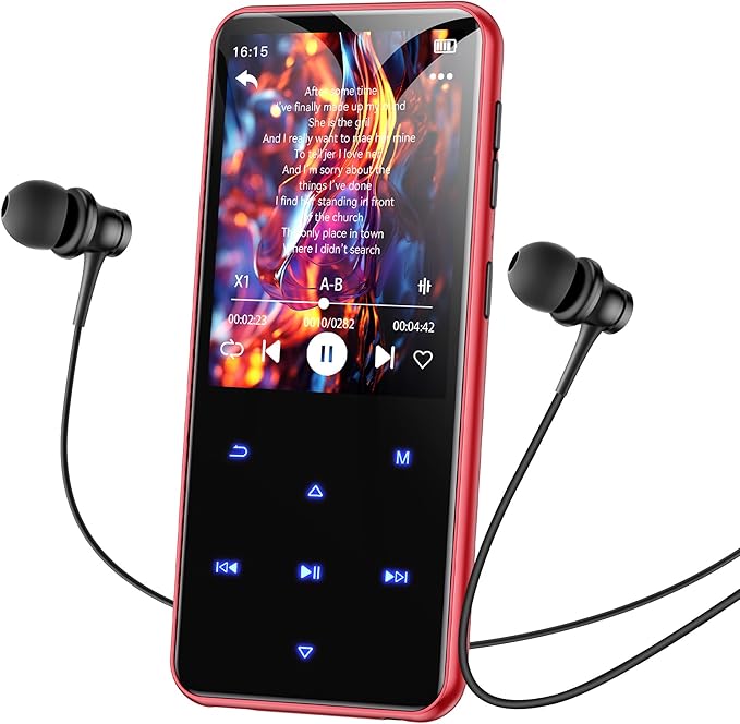 AGPTEK 64GB MP3 Player with Bluetooth, M3 2.4 inch Music Player with Speaker by AGPTEK