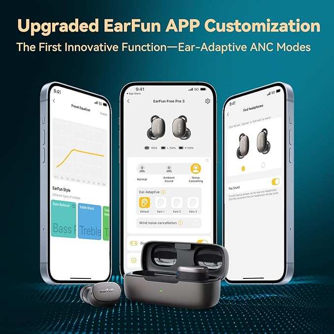EarFun Free Pro 3 Noise Cancelling Wireless Earbuds, Hi-Res Sound, Snapdragon - Image 8