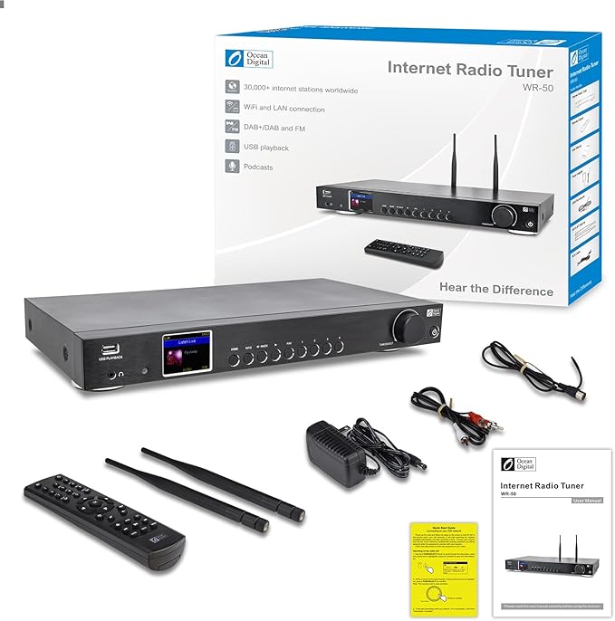 Ocean Digital WR-50 Internet Radio Tuner Component Wi-Fi, Ethernet LAN - Image 4