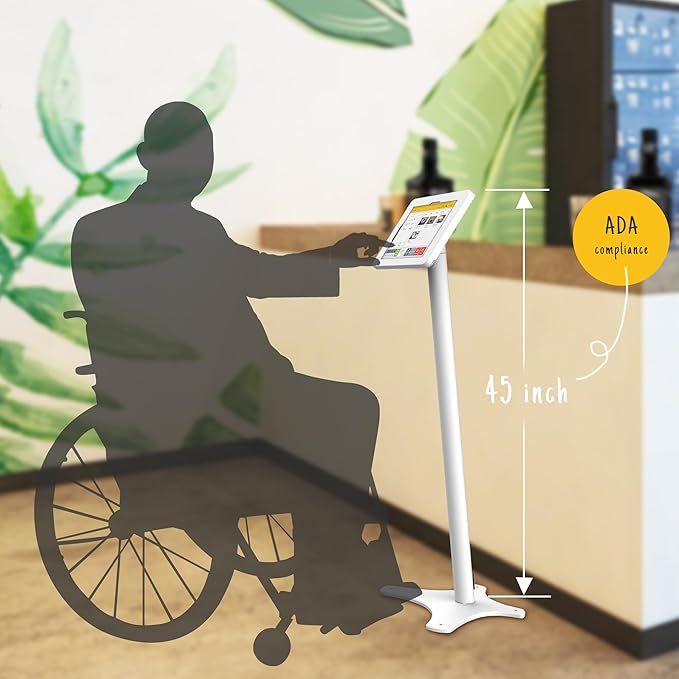 Tablet Kiosk Floor Stand, All Metal Rotate Lockable - Image 2