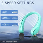 Portable Neck Fan, Neck Fans for Women, 4000 mAh Rechargeable Personal Fan - Image 3