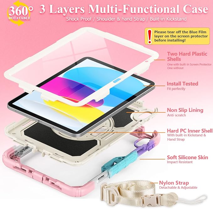 SEYMAC stock Case for iPad 11th/10th Generation 11''/10.9'' 2025/2022, - Image 5