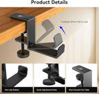 OneOdio MTL99 Foldable Headphone Stand, Metal Headset Holder Space-Saving Table - Image 4