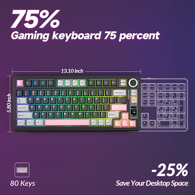AULA S75 PRO Wireless Mechanical Keyboard - Image 9