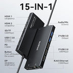 USB C Hub USB C Docking Station Dual Monitor 4K@60Hz+DP 8K@30Hz - Image 2