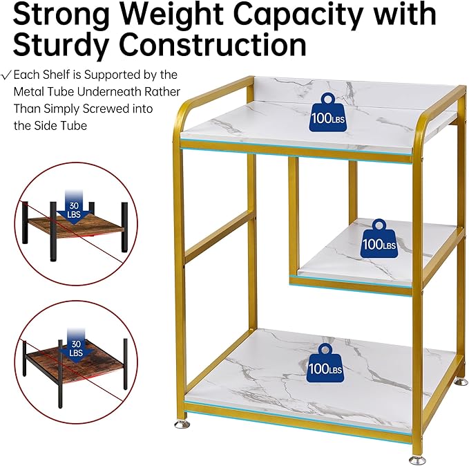 Large Printer Table Stand with Shelf - Image 3