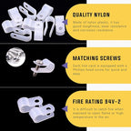Swpeet 120 Pack White 5/16 Inch Nylon Plastic R-Type Cable Clips Clamp Kit - Image 3