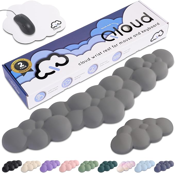Qloud Cloud Wrist Rest Keyboard Wrist Rest by Create-ables
