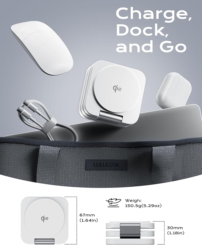 Qi2 Certified 3 in 1 Travel Charger MagSafe Compatible, Upgraded Foldable - Image 7