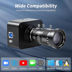 MOKOSE USB Camera 4K, USB3.0 Manual Focus Webcam - Image 6