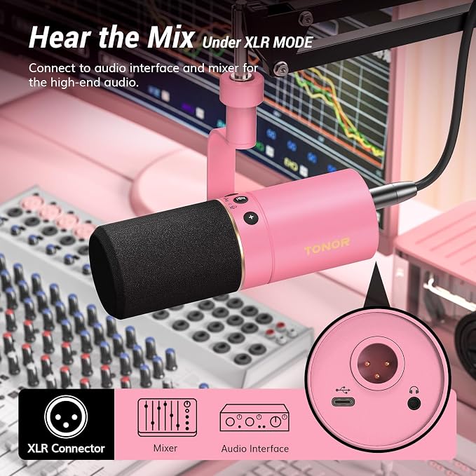 TONOR Dynamic Microphone, XLR/USB Microphone - Image 5