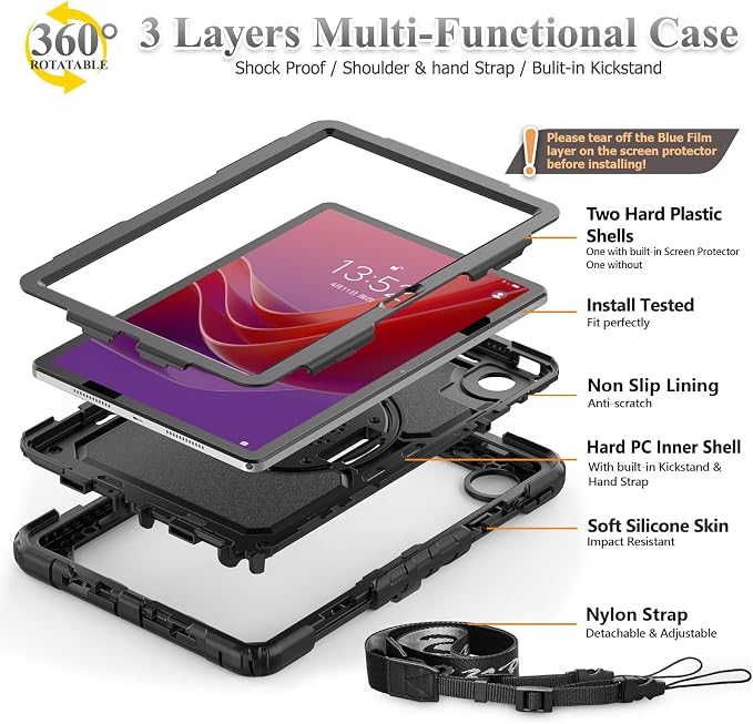 SEYMAC stock Tablet Case for Lenovo Tab M11 11 inch Drop-Proof Protection Cover - Image 7