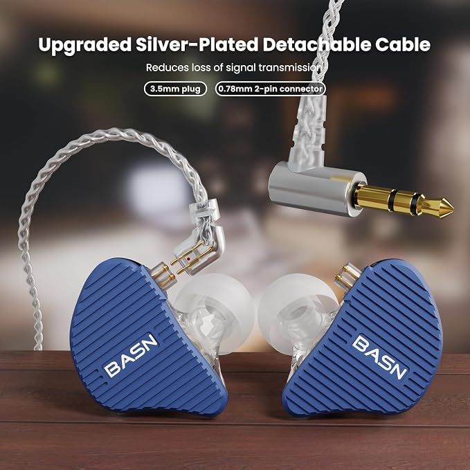 BASN Mix-PD in Ear Monitor, 1Planar Driver + 1Dynamic Driver HiFi IEM Earphones - Image 4