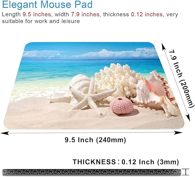 Sand Beach Mouse Pad, Cute Mouse pad, Custom Small Mouse Pads - Image 2