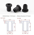 40 pcs 3/16" Drill Hole，1/8" ID Black Silicone Top hat Rubber Grommets - Image 2