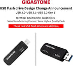 GIGASTONE 64GB Flash Drive Z30 USB 3.2 Gen 1, 80MB/s Ultra Fast, Keychain Loop - Image 2