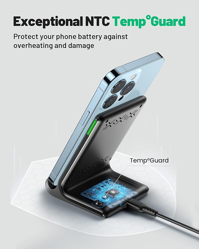 INIU Wireless Charger, 15W Fast Wireless Charging Stand - Image 3