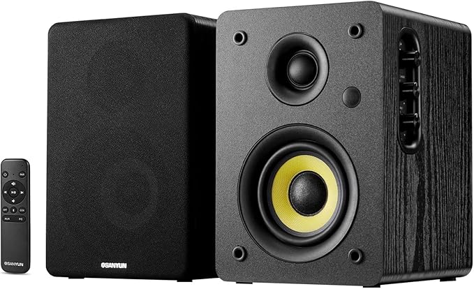 Sanyun SW206 80W Active Dual-Mode Bookshelf Speakers, 4” Studio Monitor & HiFi by Sanyun