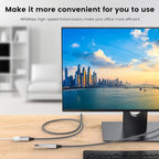 USB Extension Cable, USB A Male to 2 Female Extension Cord Durable USB Splitter - Image 2