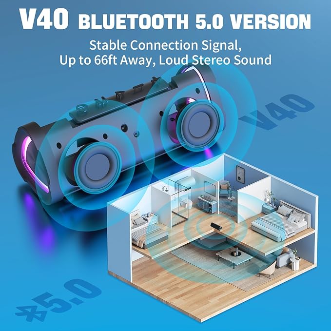 Vanzon Bluetooth Speakers V40 Portable Wireless Speaker V5.0 - Image 7