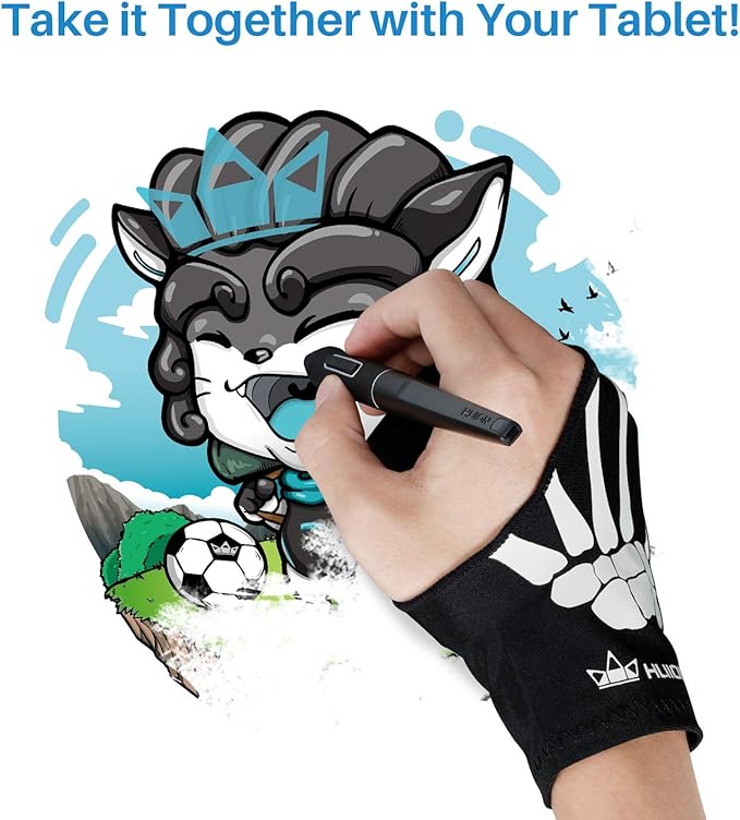 HUION Skeleton Artist Glove for Graphic Drawing Tablet Pad Monitor Painting - Image 7